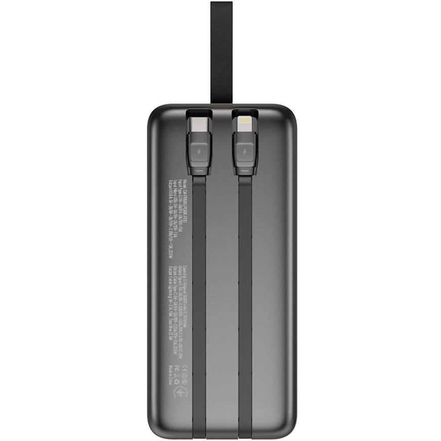 Powerbank COLORWAY 50000 mAh LCD Black (CW-PB500LPC5BK-PDD) Комплектация  Универсальная мобильная батарея, Кабель USB-Type-C, Упаковка