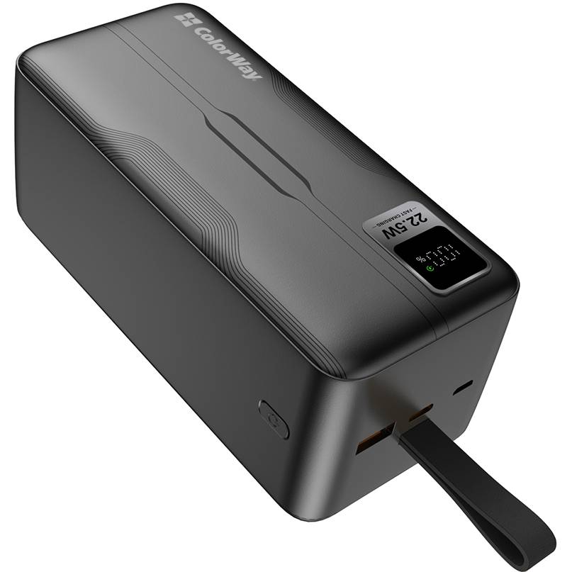 Powerbank COLORWAY 50000 mAh LCD Black (CW-PB500LPC5BK-PDD) Емкость 50000