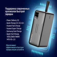 Powerbank COLORWAY 50000 mAh LCD Black (CW-PB500LPC5BK-PDD)