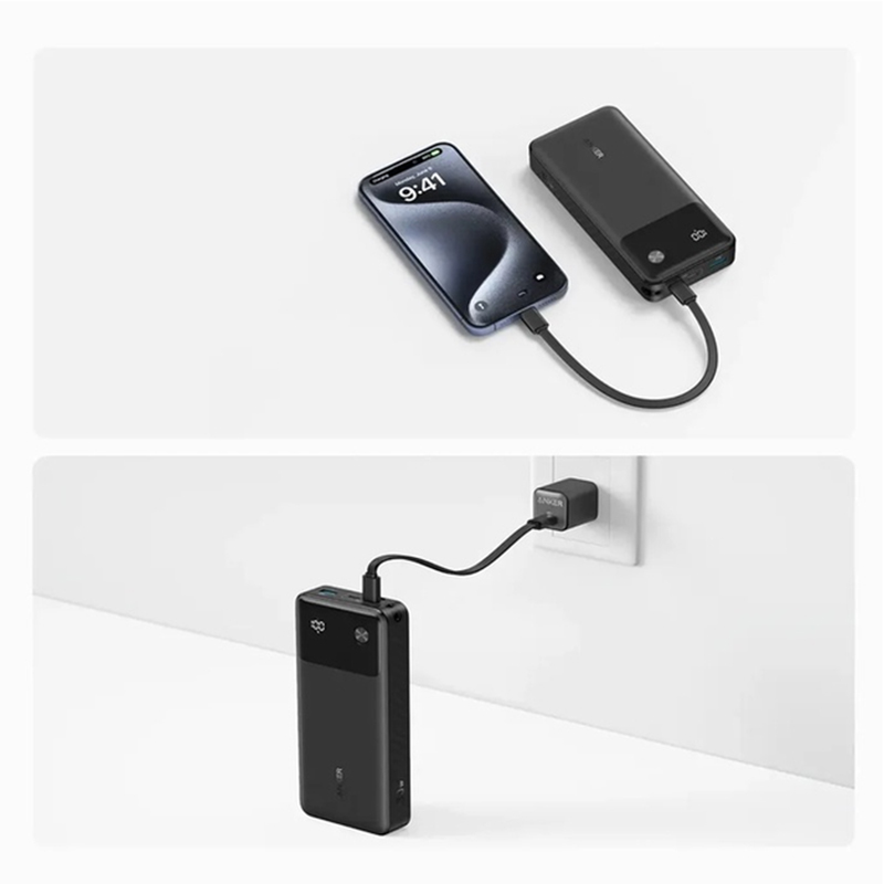 Powerbank ANKER PowerCore 20000 mAh 30W PD Black (A1384G11) Вхідний роз'єм USB Type-A, USB Type-C 