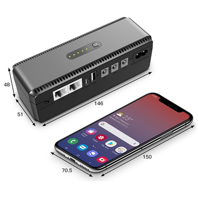 ДБЖ для роутера YEPO Smart DC-UPS 10400mAh DC-5V/9V/12V UA-112485 (6980228112485) Захист від перевантаження
