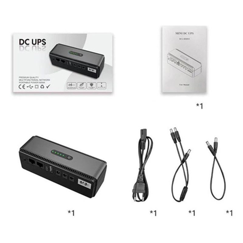 Зовнішній вигляд ДБЖ для роутера YEPO Smart DC-UPS 10400mAh DC-5V/9V/12V UA-112485 (6980228112485)