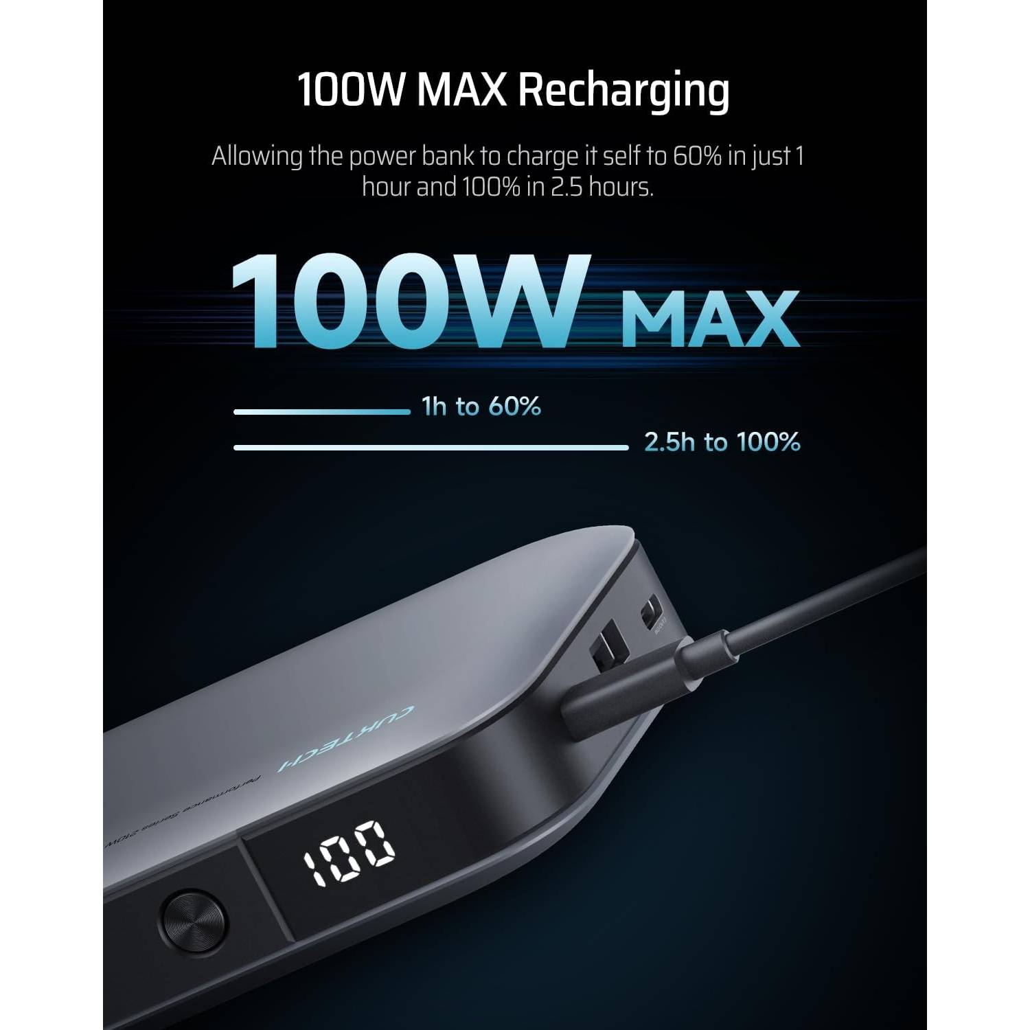Powerbank CUKTECH PB250 210W 25000mAh Gray (1076275) Торгова марка CUKTECH