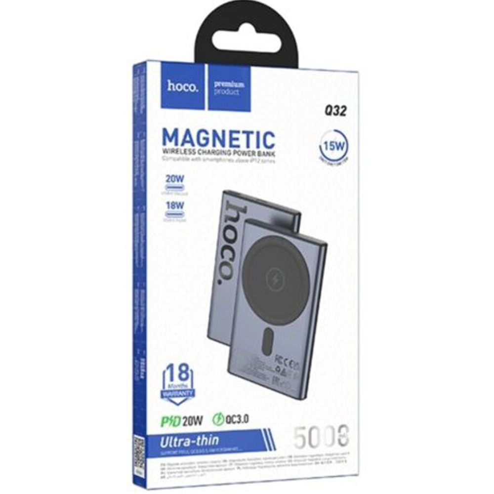 Рowerbank HOCO 5000mAh Q32 Bird PD20W Metal Gray (6942007634076) Торговая марка HOCO