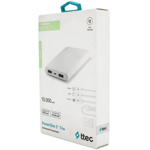 Powerbank TTEC 10000mAh 20W White (2BB171B) Емкость 10000
