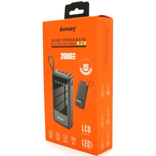 Powerbank BUNSEY 20000mAh PD20W Black (BY-32) Тип аккумулятора Li-Pol