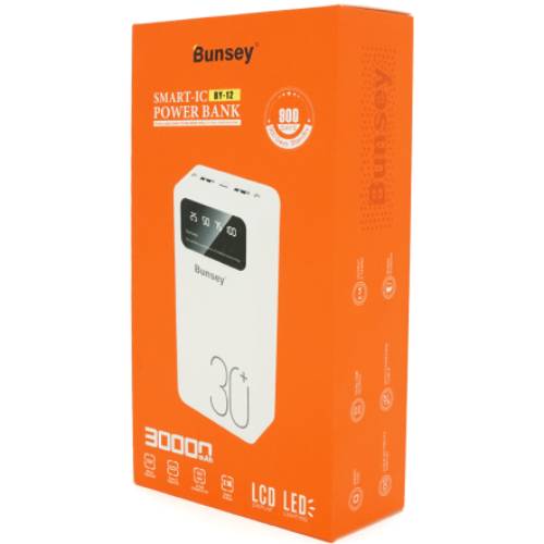 Powerbank BUNSEY 30000mAh QC22.5W/PD20W White (BY-12) Емкость 30000