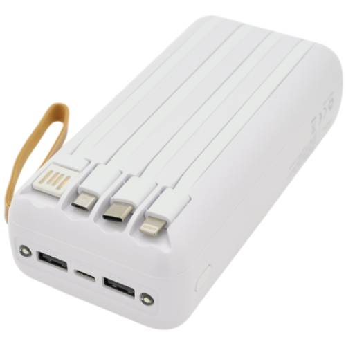 Powerbank ACL Solar 30000mAh WhiteBox (ACL PW-61) Комплектация  Повербанк, встроенный USB Type-C - 1, встроенный кабель Micro-USB - 1, встроенный кабель Lightning - 1, встроенный кабель USB - 1, документация, коробка