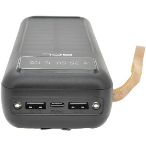 Powerbank ACL Solar 30000mAh Black Box (ACL PW-61B) Комплектация  Повербанк, встроенный Type-C - 1, Micro-USB - 1, Lightning - 1, встроенный кабель USB - 1, документация, коробка