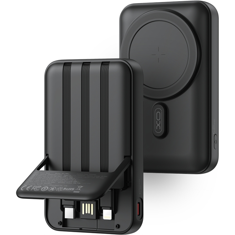Powerbank XO 10KW 10000 mAh 15W MagSafe Black (XO-10KW-15) Тип акумулятора Li-Pol
