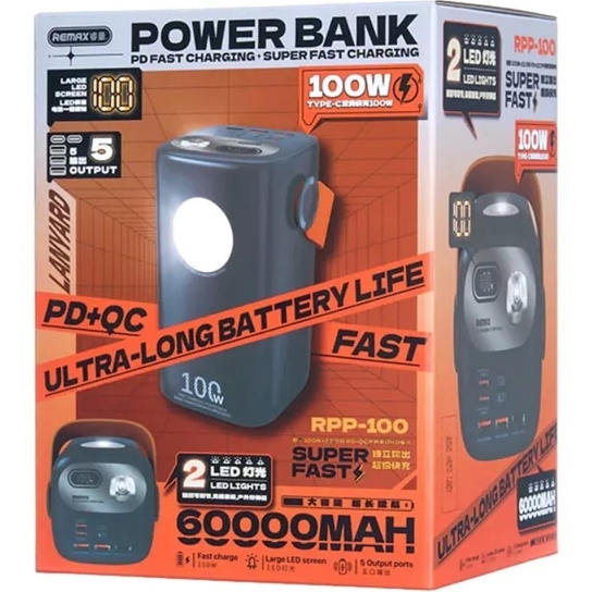 Покупка Powerbank REMAX RPP-100 60000mAh Blue LCD