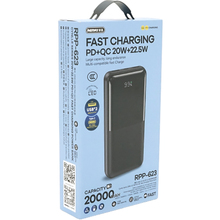 Powerbank REMAX 20000mAh 2USB+Type-C 22.5W Black (RPP-623)