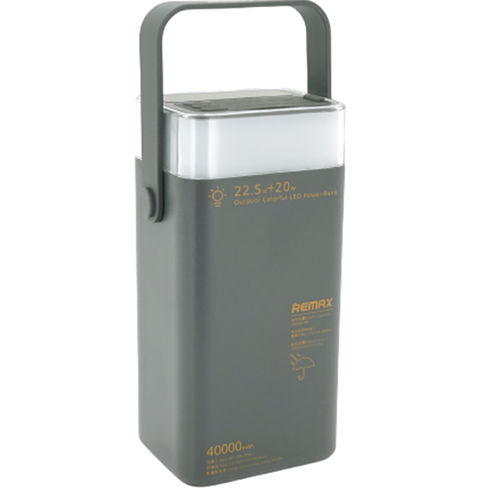 Powerbank REMAX 40000mAh 2USB+2Type-C 22.5W QC/PD Grey (RPP-596)