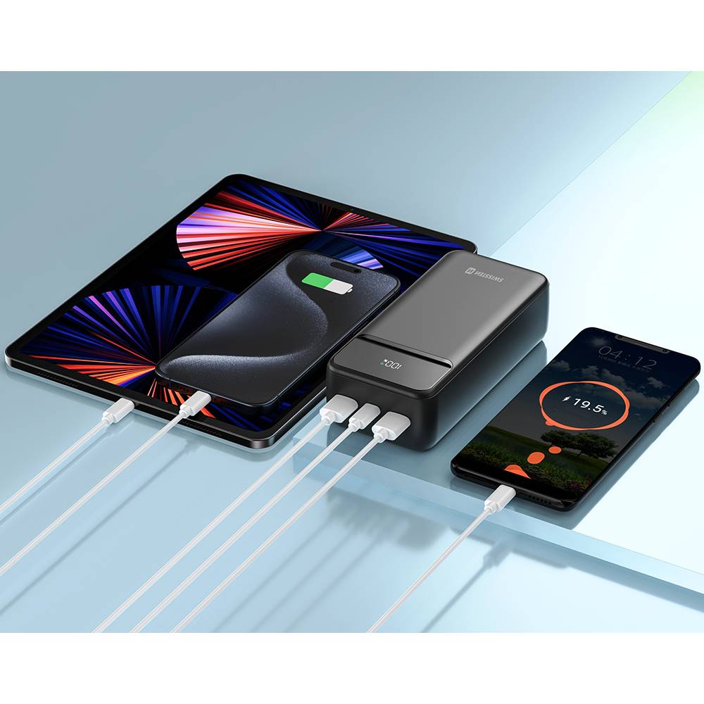 Powerbank SWISSTEN 30000 mAh POWER LINE II 22.5 Вт PD Black (8595217490635) Тип аккумулятора Li-Pol