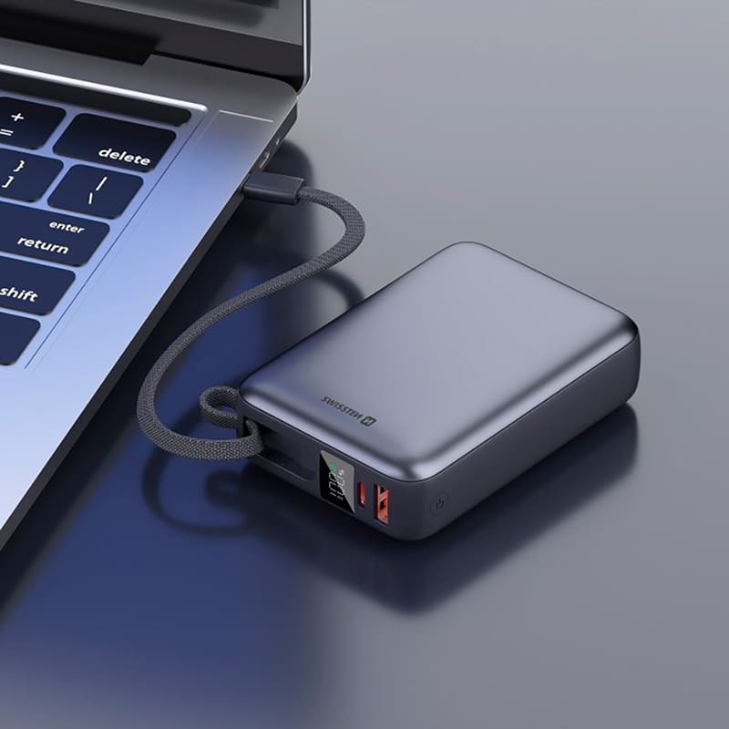 Внешний вид Powerbank SWISSTEN 20000 mAh 45W Grey (8595217490833)