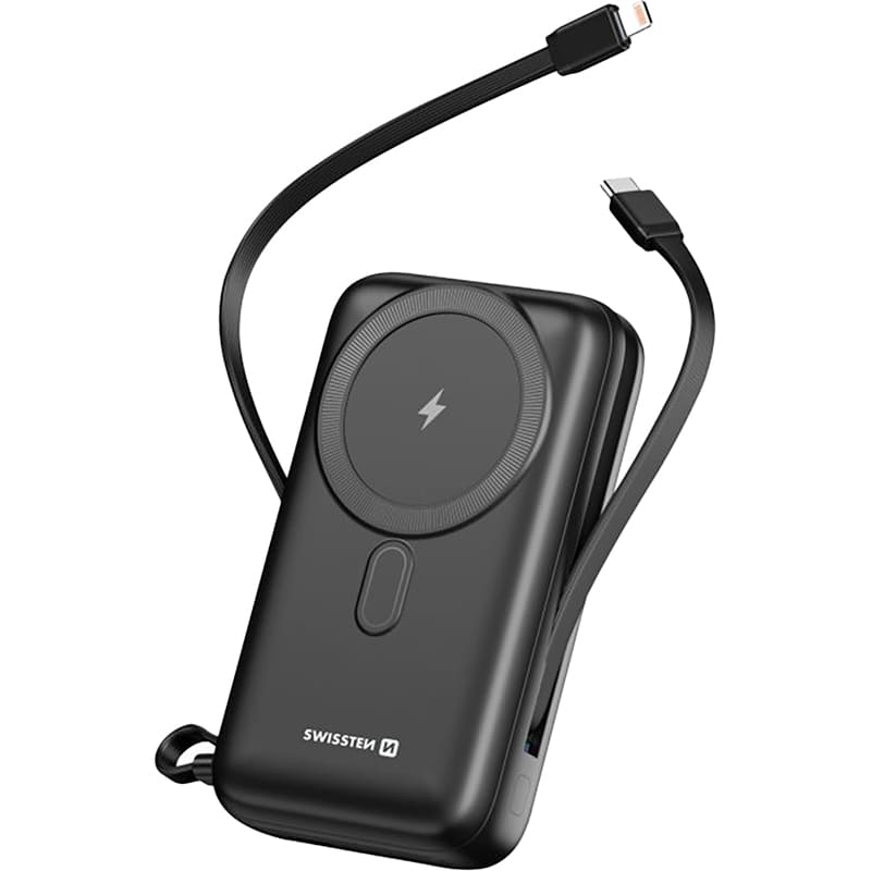 Powerbank SWISSTEN MagSafe 20000 mAh 22.5W Black (8595217484795)