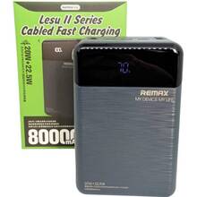 Powerbank REMAX 80000mAh 3USB+Type-C+Lighting 20W Black (RPP-566)