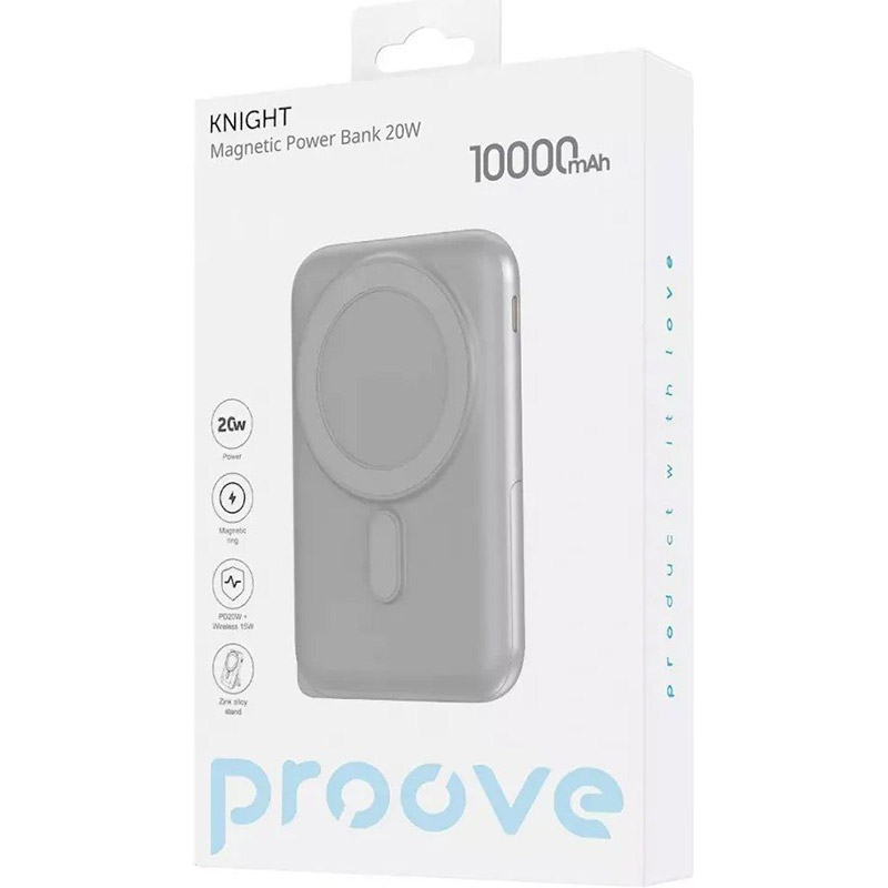 Внешний вид Powerbank PROOVE Knight 20W 10000mAh Dark Gray (PBGI20012205)