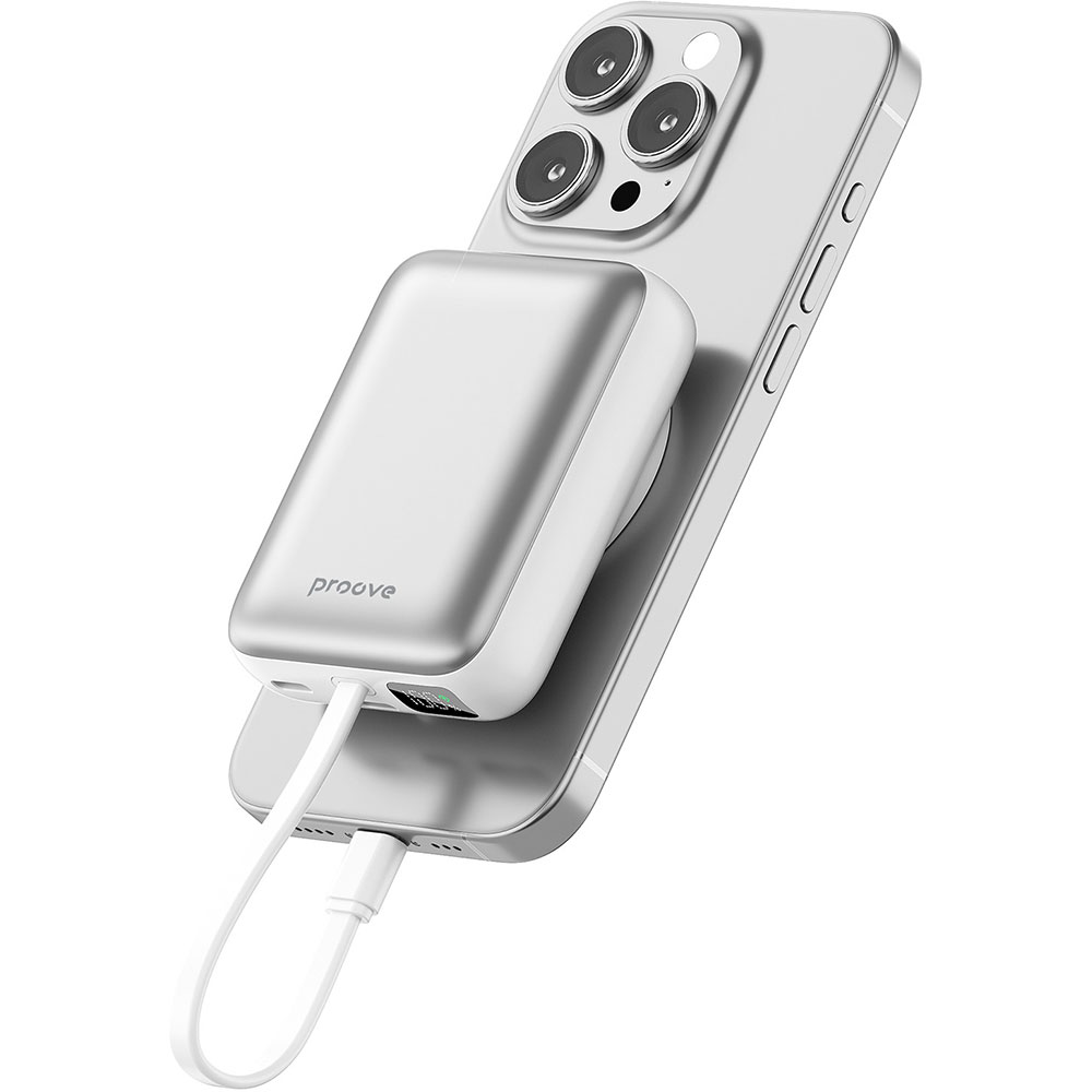 Powerbank PROOVE Neutron 22.5W 10000mAh Silver / White (PBNE22022206) Ємність 10000