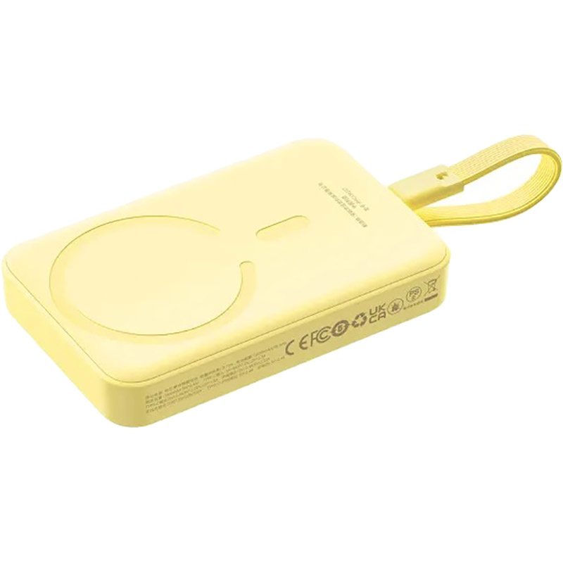 Powerbank BASEUS Magnetic Mini 30W 10000mAh Yellow (P1002210BY23-00) Входной разъем USB Type-C