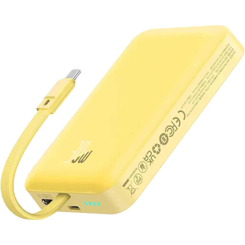 Powerbank BASEUS Magnetic Mini 30W 10000mAh Yellow (P1002210BY23-00) Тип аккумулятора Li-Pol