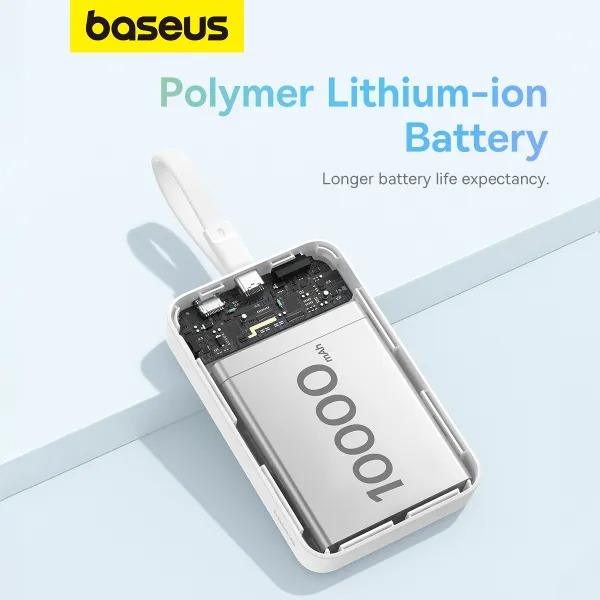 В Украине Powerbank BASEUS Magnetic Mini 30W 10000mAh White (P1002210B223-00)