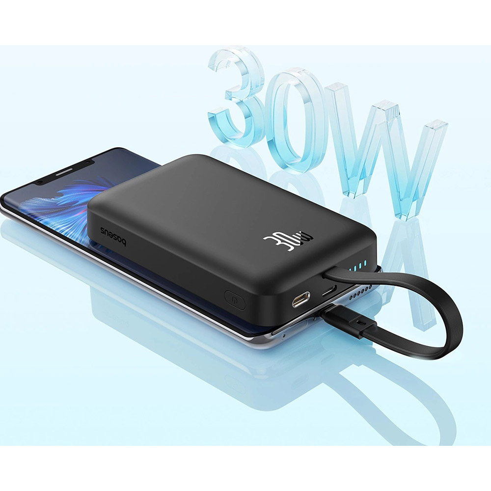 Фото Powerbank BASEUS Magnetic Mini 30W 10000mAh Black (P1002210B113-00)