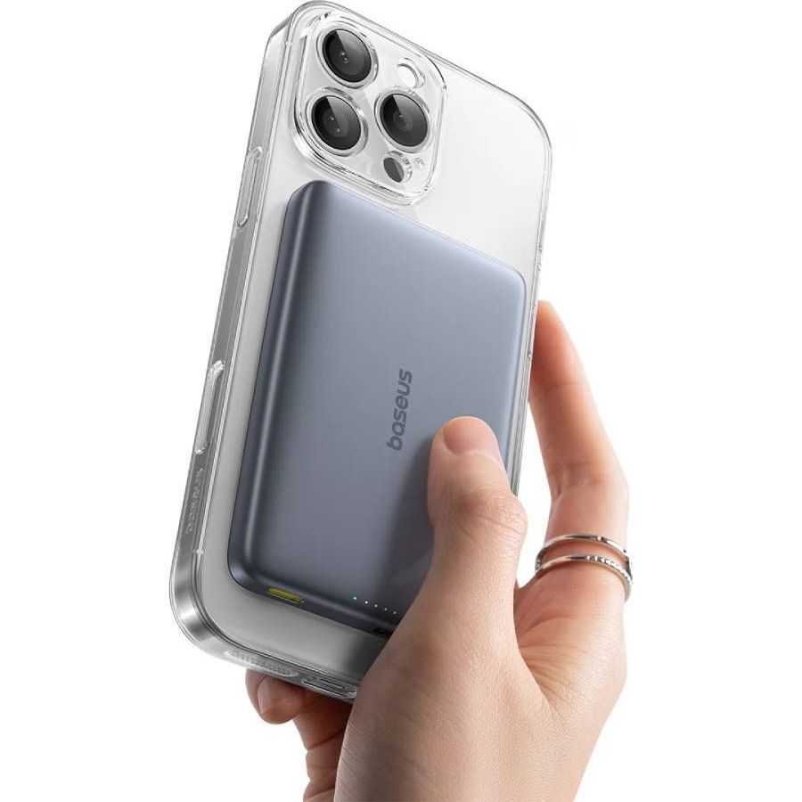 Powerbank BASEUS PicoGo Ultra-Slim Qi2 27W 10000mAh Gray (E0027200) Емкость 10000