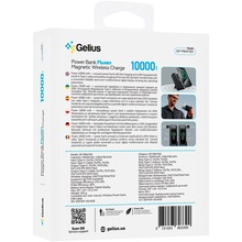 Powerbank GELIUS Fluxen 10000 mAh 15W Magnetic Wireless Charge Qi2 Grey (GP-PBW120)