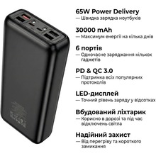 Powerbank HOCO DB81 Apollo 30000 mAh 65W Black