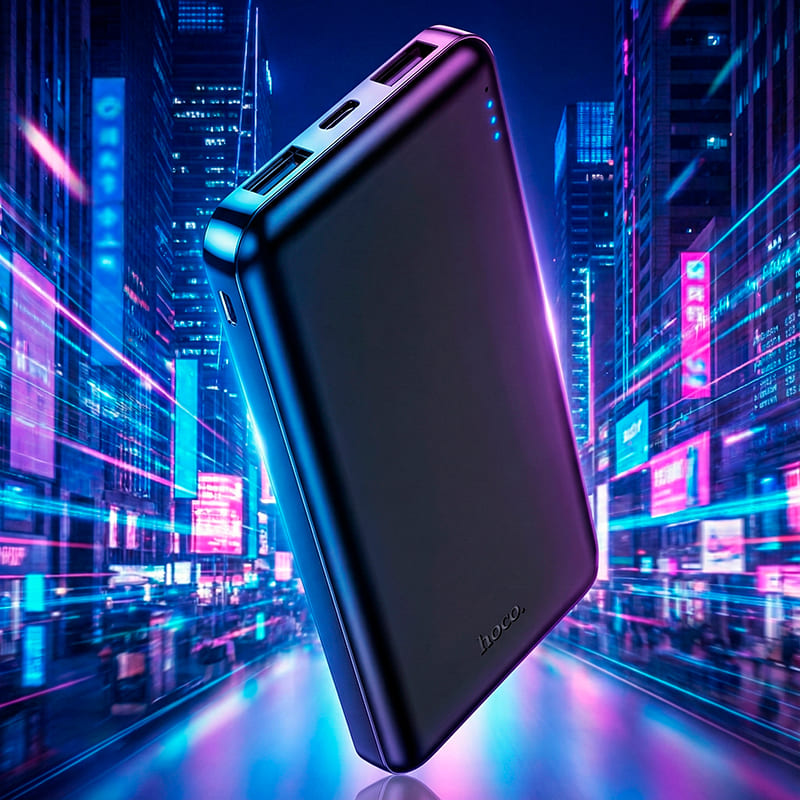 Внешний вид Powerbank HOCO J100 High-Ranking 10000 mAh 10.5W Black