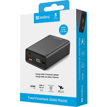 Powerbank SANDBERG 20000 mAh 65W Black (420-95)