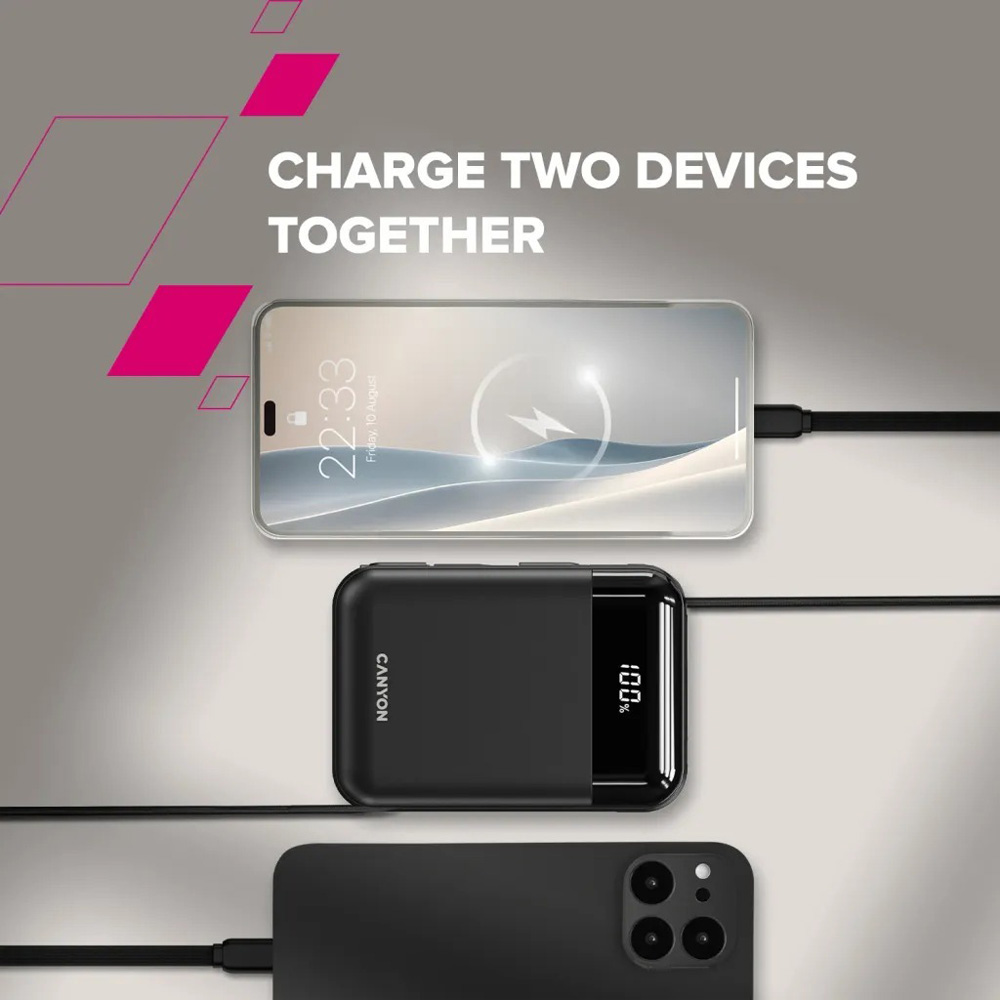 Рowerbank CANYON  OnPower 104 10000mAh Black (CNS-CPB104B) Входной разъем USB Type-C
