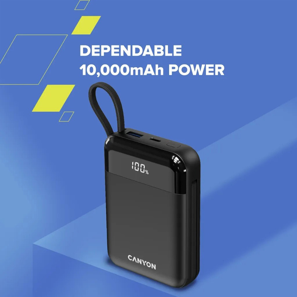 Изображение Рowerbank CANYON  OnPower 104 10000mAh Black (CNS-CPB104B)