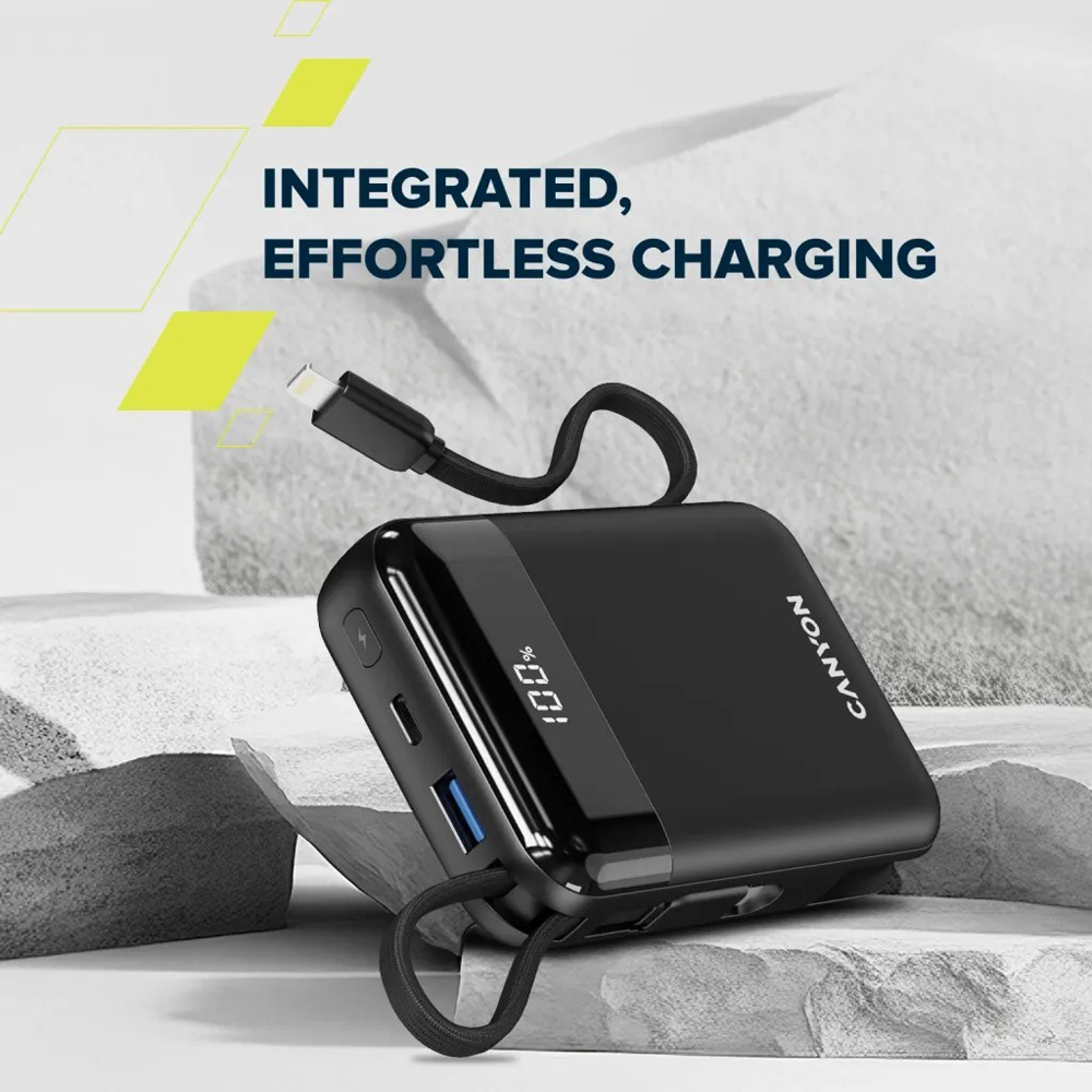 Внешний вид Рowerbank CANYON  OnPower 104 10000mAh Black (CNS-CPB104B)