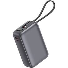 Powerbank XO 30K-65C 30000 mAh 65W USB Type-C+ 22,5W USB-A встроенный кабель Type-C Black