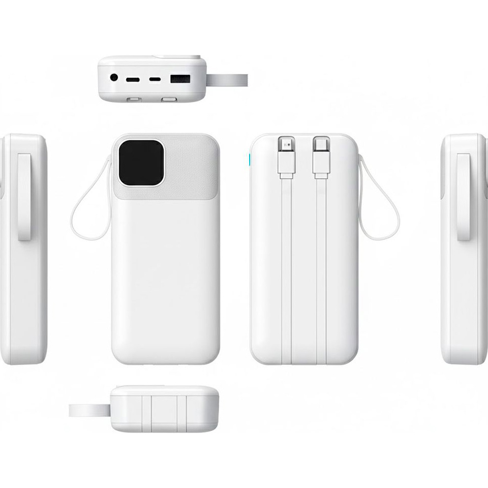 powerbank THEGENERAL Voltix 20000mah 22.5W Fast Charge PD White (40012819-08) Вхідний роз'єм USB Type-C, Lightning