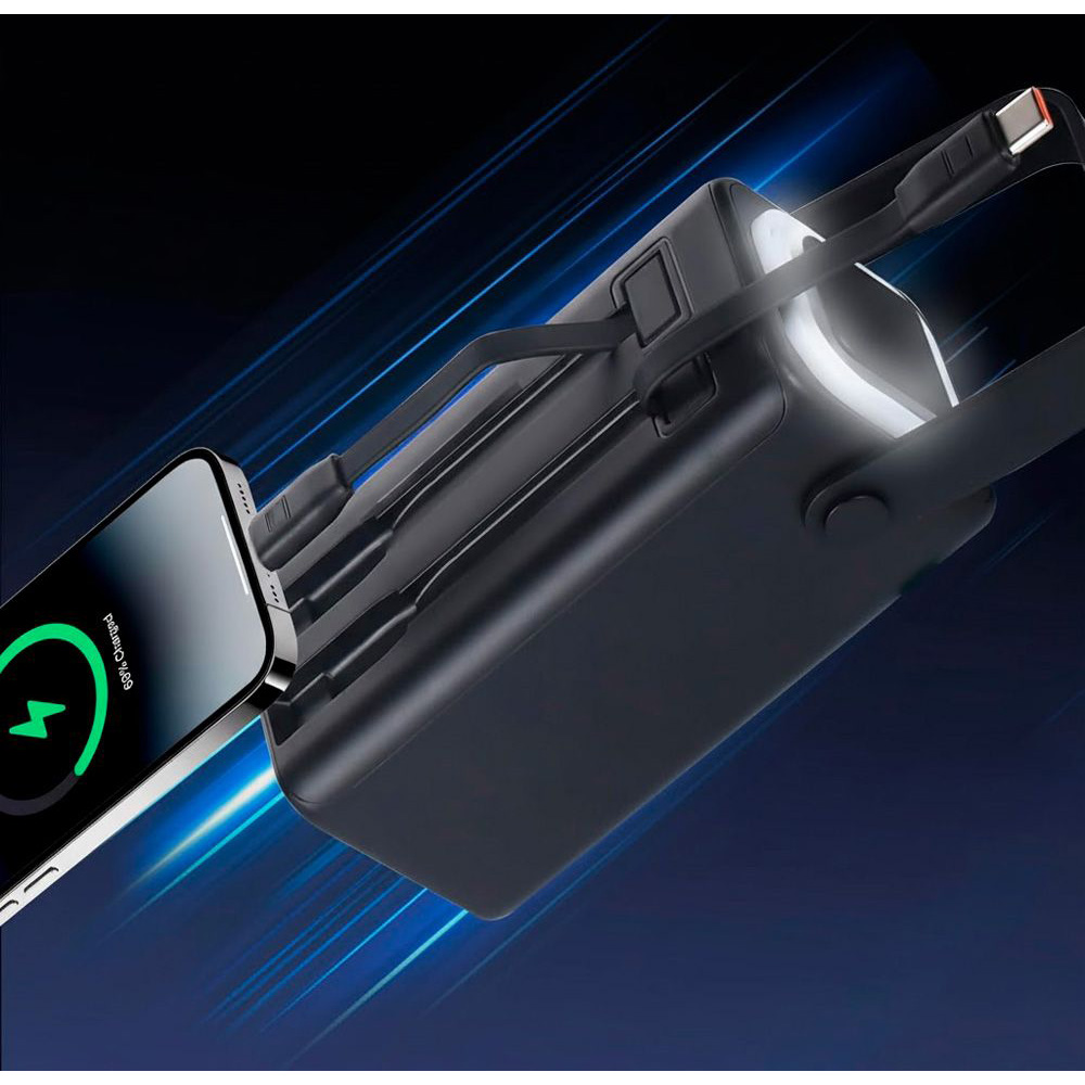 Powerbank THEGENERAL Glim 20000mah 22.5W Fast Charge PD Black (40012919-01) Входной разъем USB Type-C