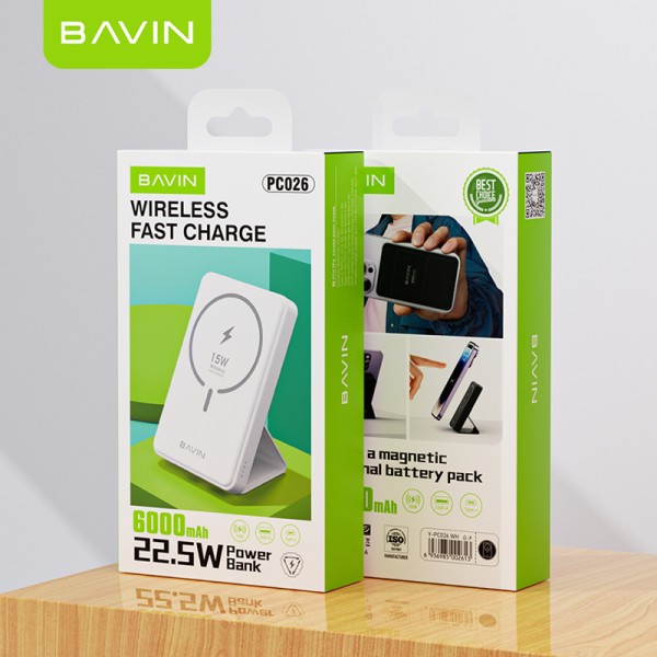 Покупка Powerbank BAVIN PC026 6000 mAh 22.5W White (Y-PC026 WH)