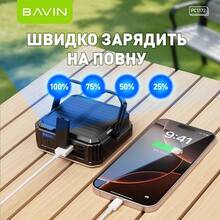 Powerbank BAVIN PC1172 10000 mAh SOLAR Led Lights White (Y-PC1172 WH)