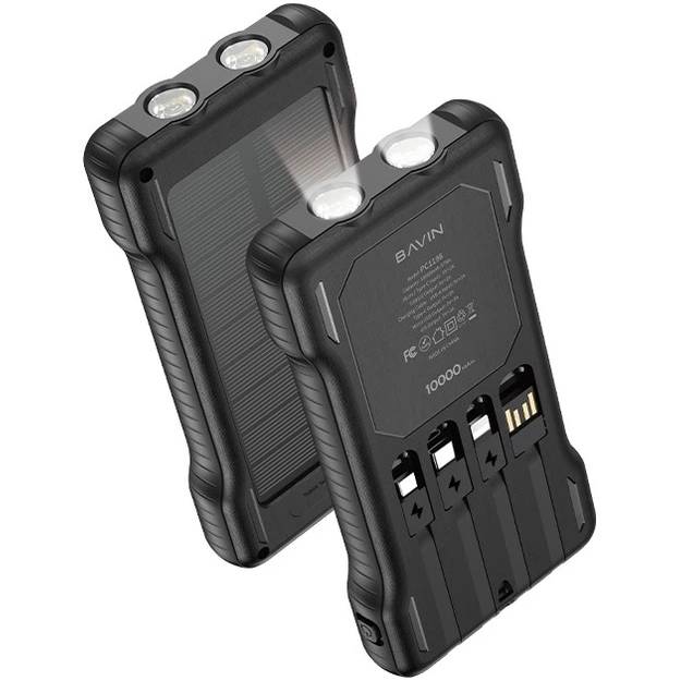 Powerbank BAVIN PC1198 10000 mAh SOLAR Led Lights Black (Y-PC1198 BK) Торговая марка BAVIN
