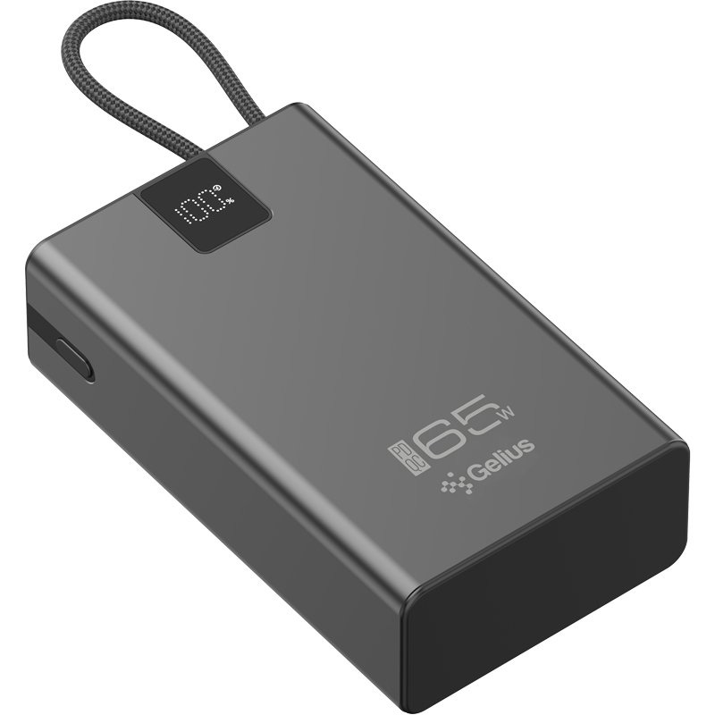 Powerbank GELIUS Veyron 20000mAh 65W(QC/PD) Black (GP-PB312) Емкость 20000