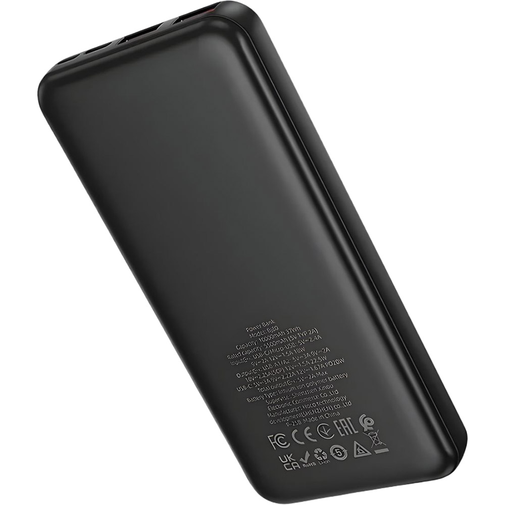 Powerbank BOROFONE 10000mAh BJ80 Clever PD20W + QC22.5W Black (714788) Тип акумулятора Li-Pol