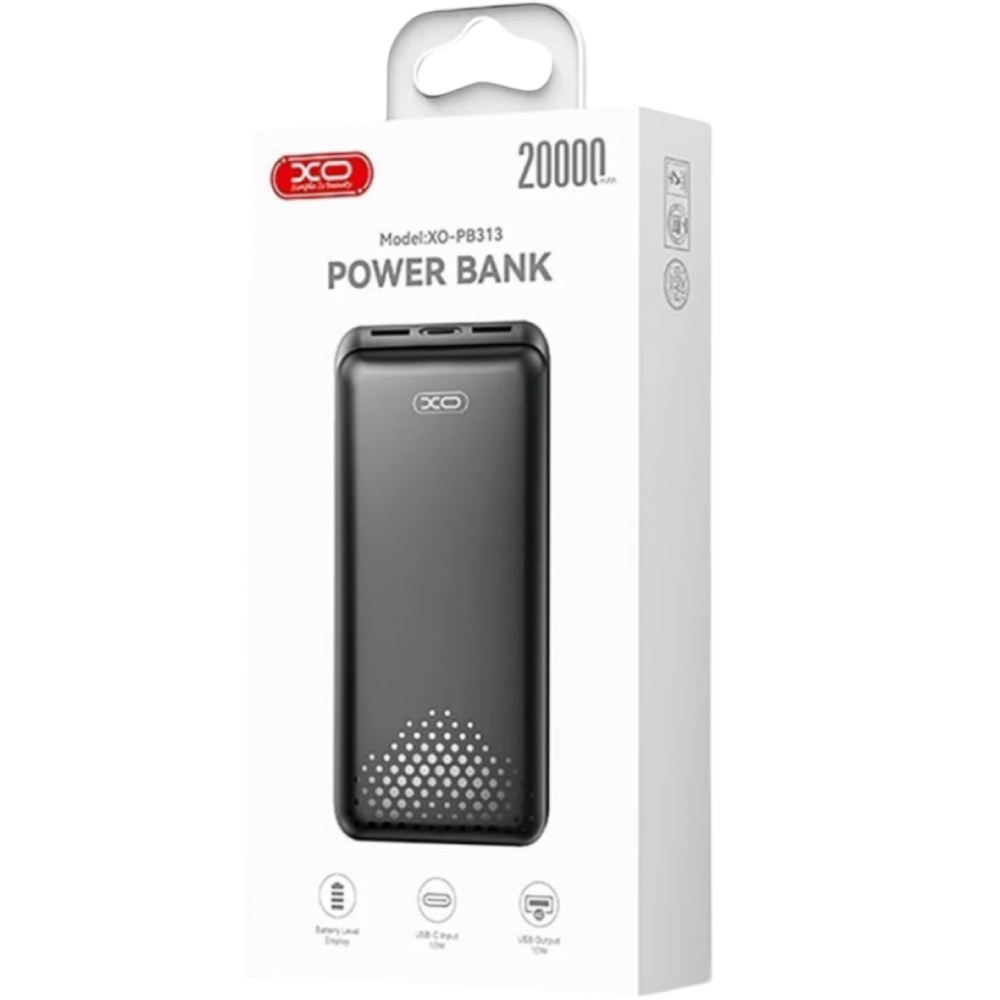 Powerbank XO PB313 Light Display 20000 mAh Black (714798) Тип аккумулятора Li-Pol