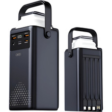Powerbank XO PR286 50000mAh Four Built-in Cables + LED Display & Flashlight Black (714810)