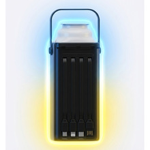 Powerbank XO PR287 80000mAh Four Built-in Cables + LED Display & Flashlight Black (714811)