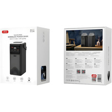 Powerbank XO PR287 80000mAh Four Built-in Cables + LED Display & Flashlight Black (714811)