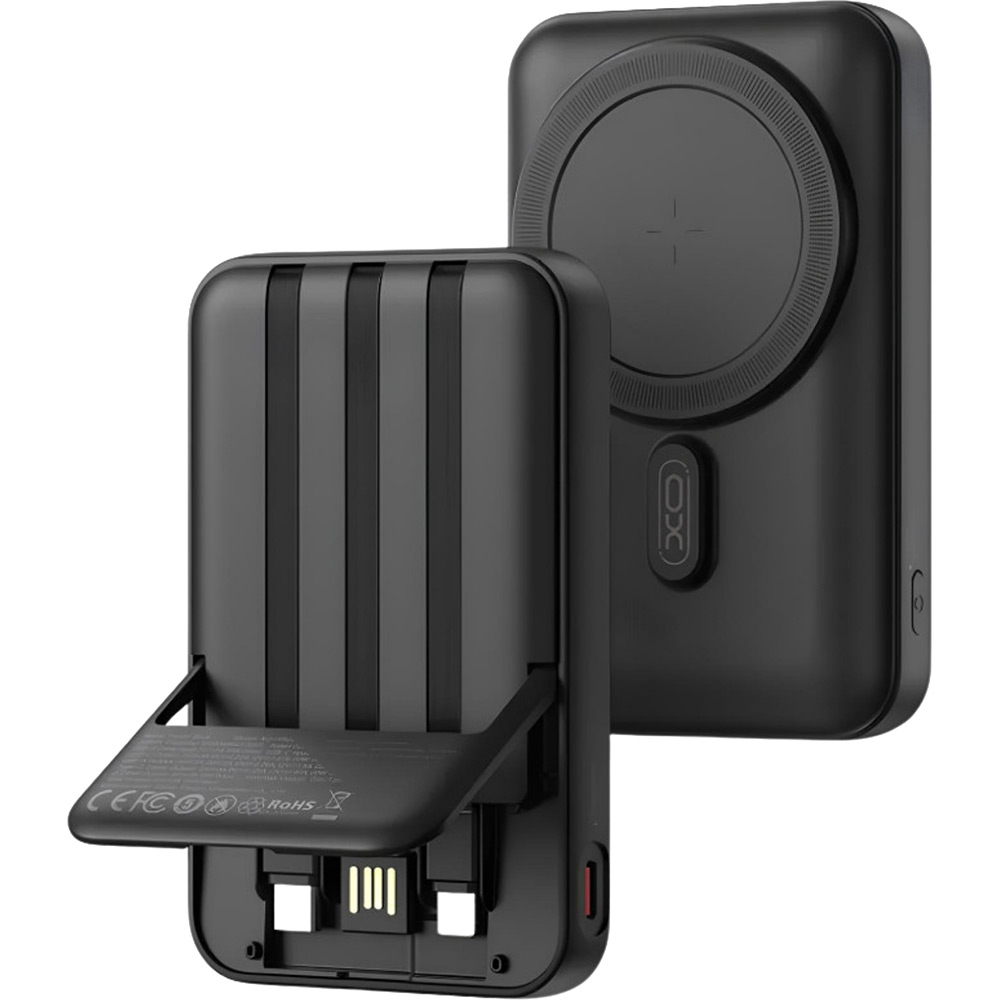 Powerbank XO PR288 10000mAh Magnetic MagSafe 15W + PD20W Built-in Cables Black (714812) Тип акумулятора Li-Pol