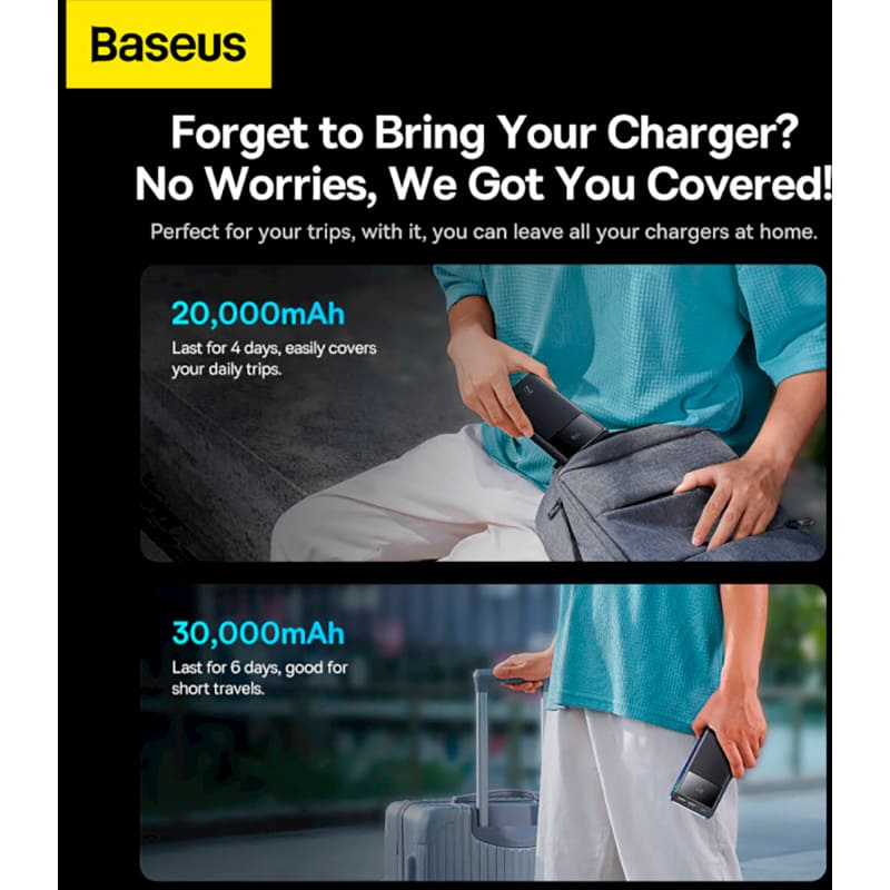 Изображение Powerbank BASEUS Star-Lord 20000mAh 22.5W Black (PPXJ080001)