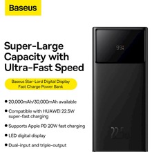 Powerbank BASEUS Star-Lord 20000mAh 22.5W Black (PPXJ080001)